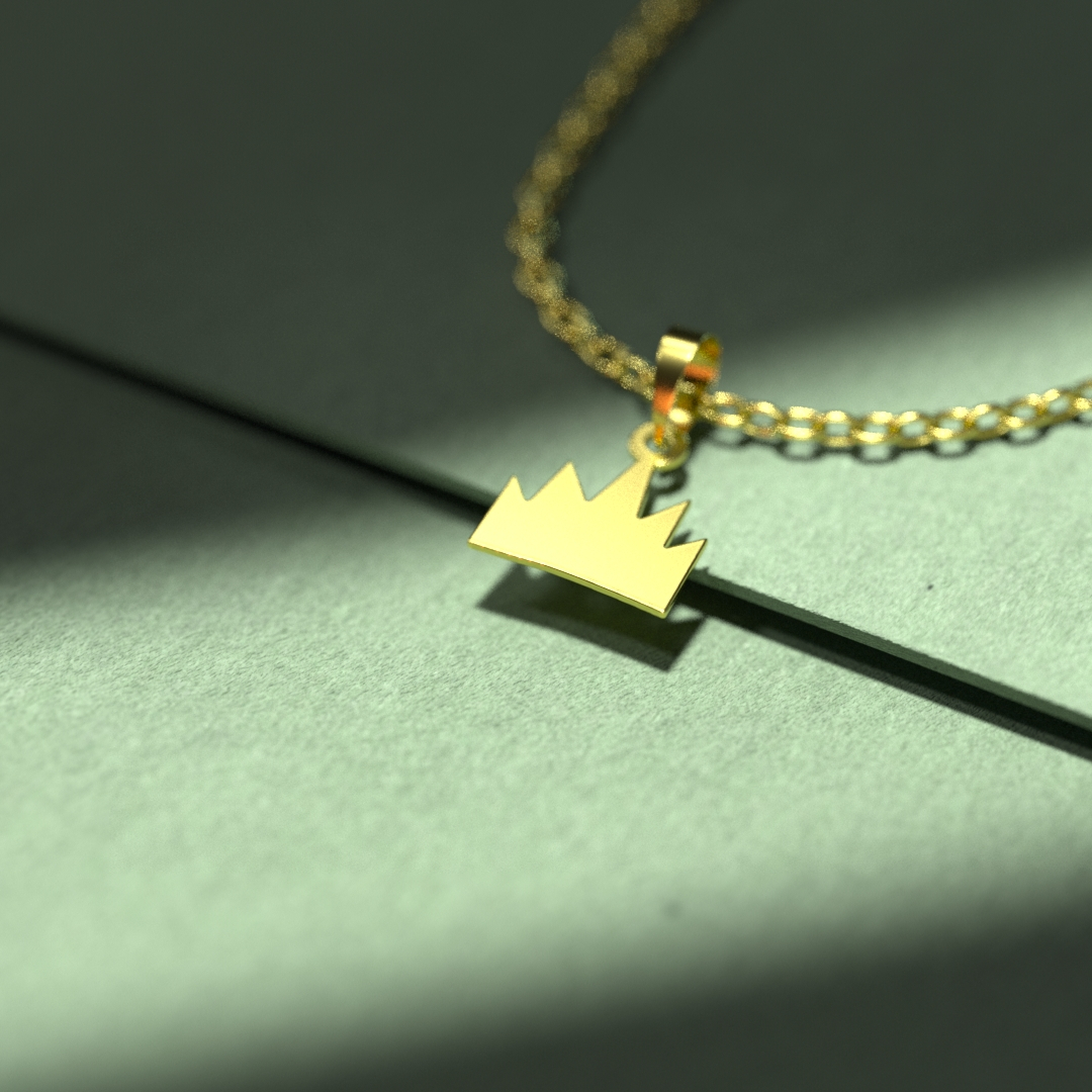 گردنبند طلا 18 عیار زنانه مدوپد مدل تاج کد A3-1-1128