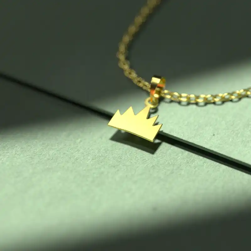 گردنبند طلا 18 عیار زنانه مدوپد مدل تاج کد A3-1-1128