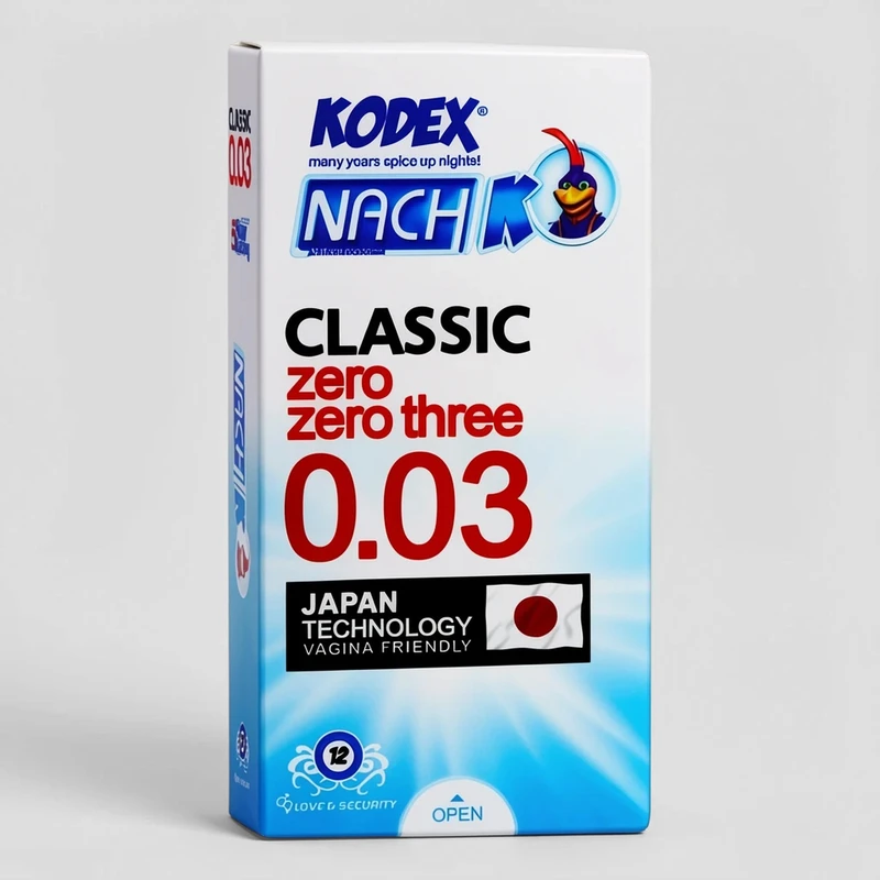 کاندوم ناچ کدکس مدل Classic 0.03 بسته 12 عددی