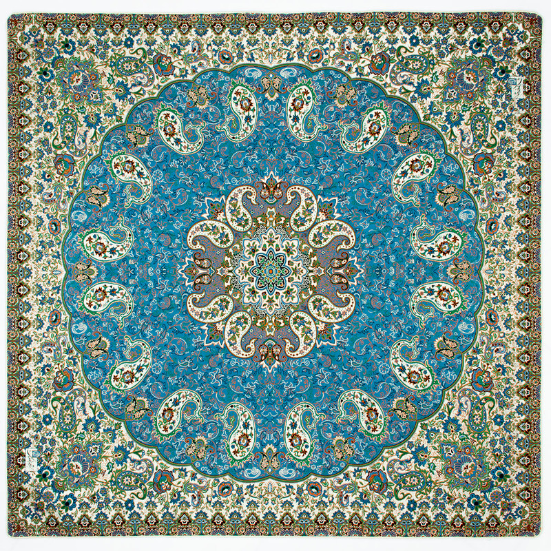 رومیزی ترمه رضایی طرح سپهر مدل مربع