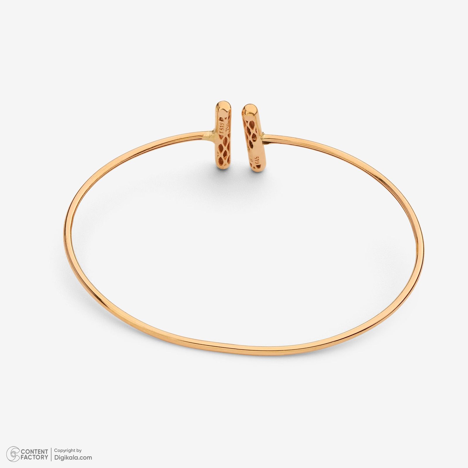 بنگل طلا 18 عیار زنانه حافا گلد مدل T کد bn008 - - 2