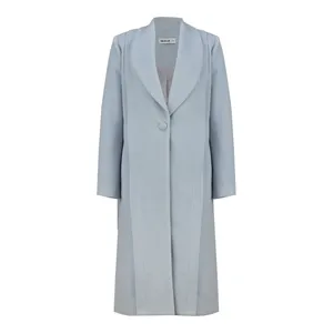 پالتو زنانه سرژه مدل 230139 رنگ آبی روشن