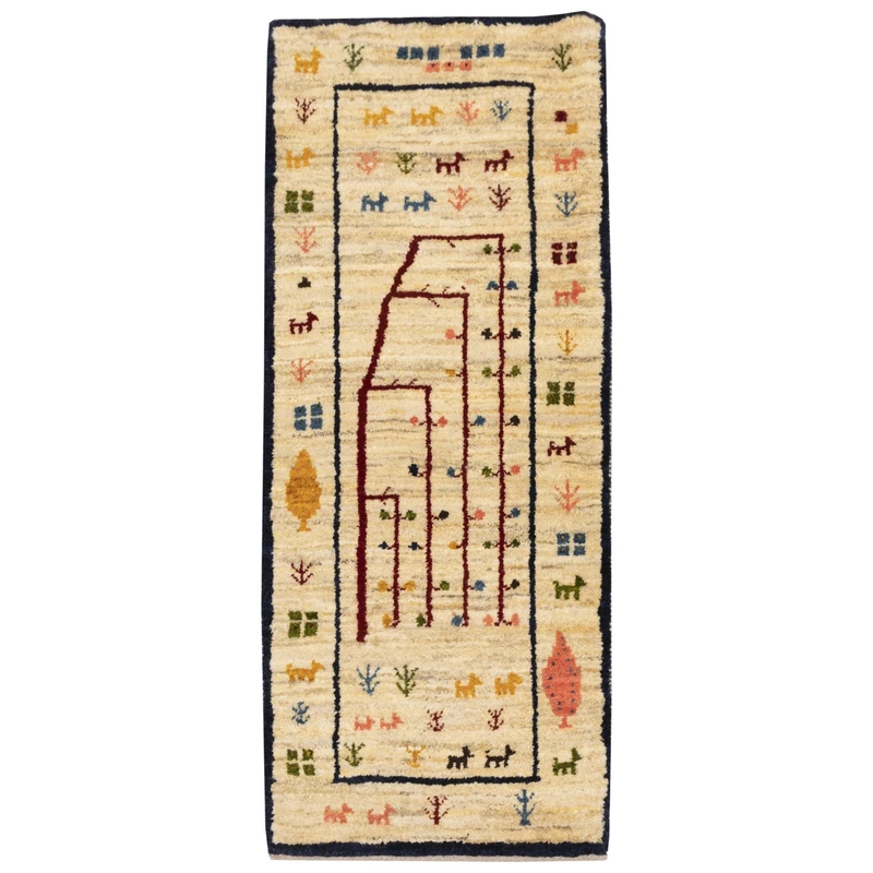 گبه دستباف کناره طول یک و نیم متر سی پرشیا کد 152367