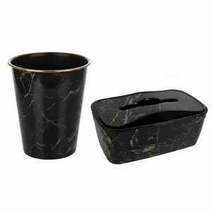 ست سطل و دستمال کاغذی مدل ماربل