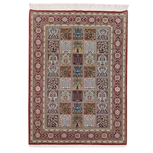 فرش دستباف یک و نیم متری طرح خشتی مدل AA23