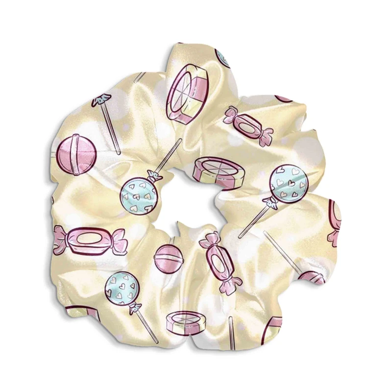 کش مو زنانه مدل اسکرانچی طرح ابنبات کیوت کد SCH0170