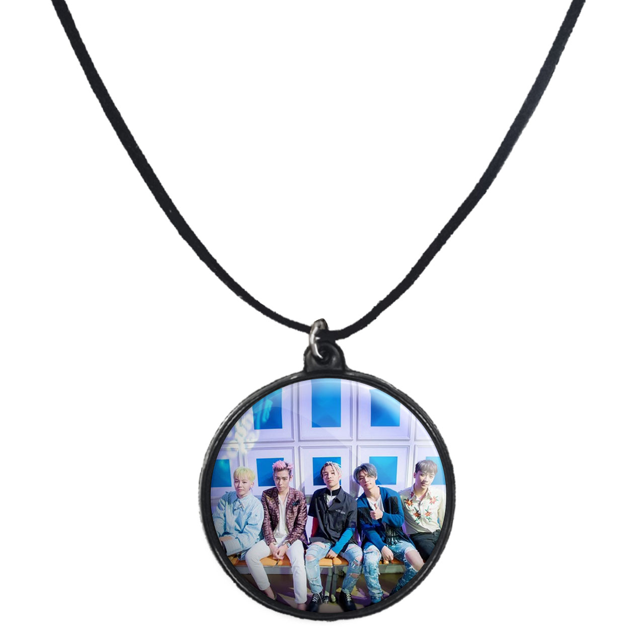 گردنبند پرمانه طرح گروه موسیقی BIG BANG کد pmb.15137 مدل دو طرفه