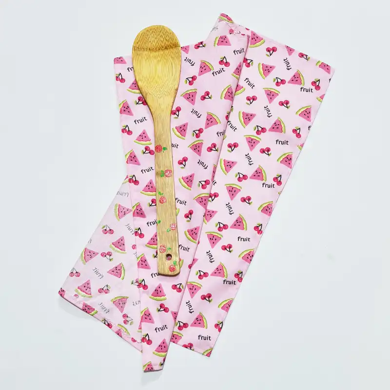 دستمال آشپزخانه طرح هندوانه و گیلاس مدل KTA100802