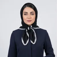 مینی اسکارف زنانه آنالیا مدل نخی ساده دور دانتل کد 10255