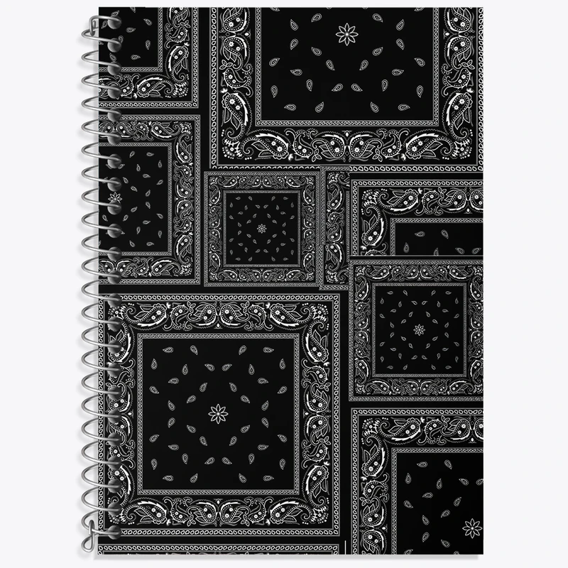 دفتر زبان 50 برگ خندالو مدل دو خط طرح بته جقه کد N4480