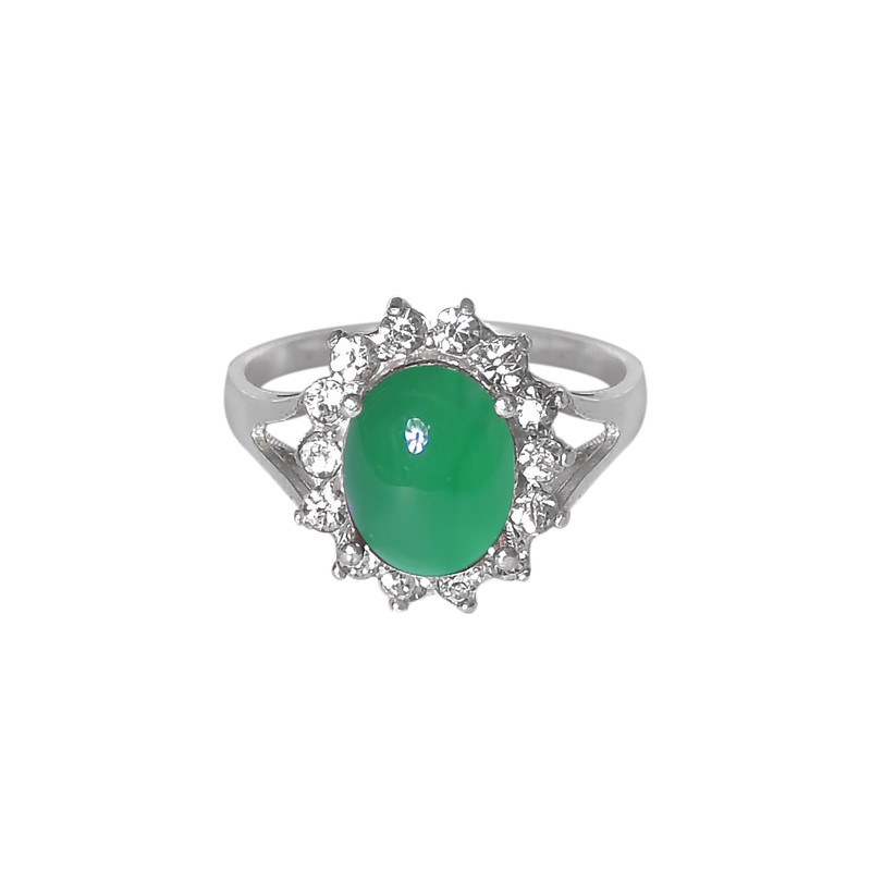 انگشتر نقره زنانه  نقره جات لطفی مدل عقیق کد ANSH011