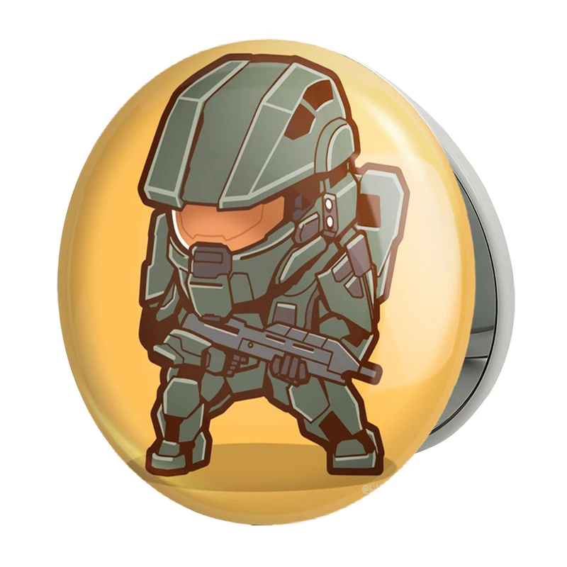 آینه جیبی خندالو طرح بازی هیلو (Halo) مدل تاشو کد 31481