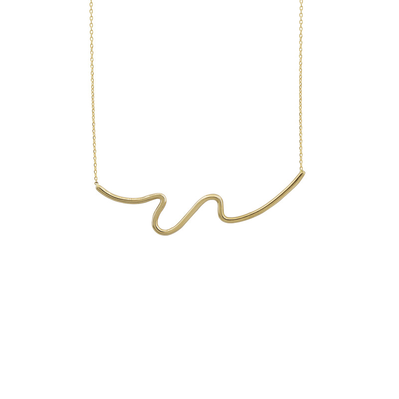 گردنبند طلا 18 عیار زنانه پولک مدل نوا