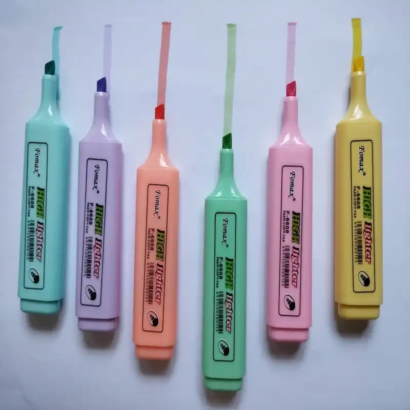 ماژیک علامت گذار مدل  پاستلی بسته 6 عددی