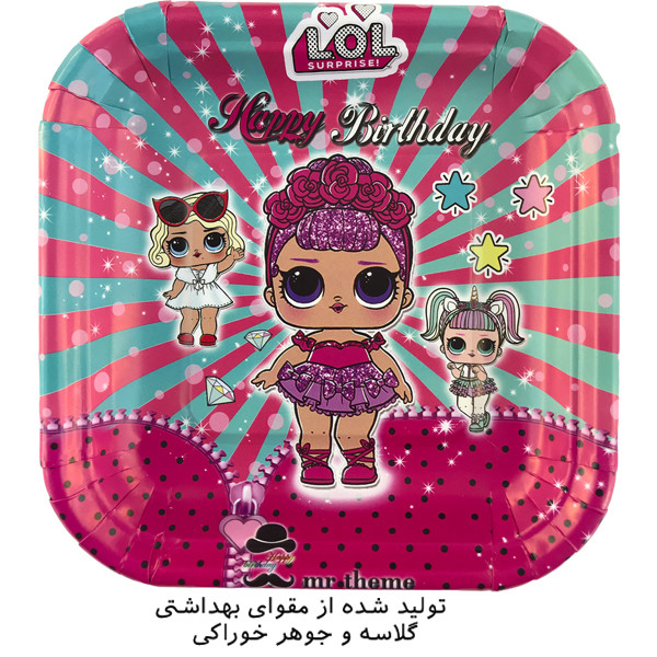 پیش دستی و لیوان یکبار مصرف مستر تم مدل ال او ال پلاس بسته 40 عددی