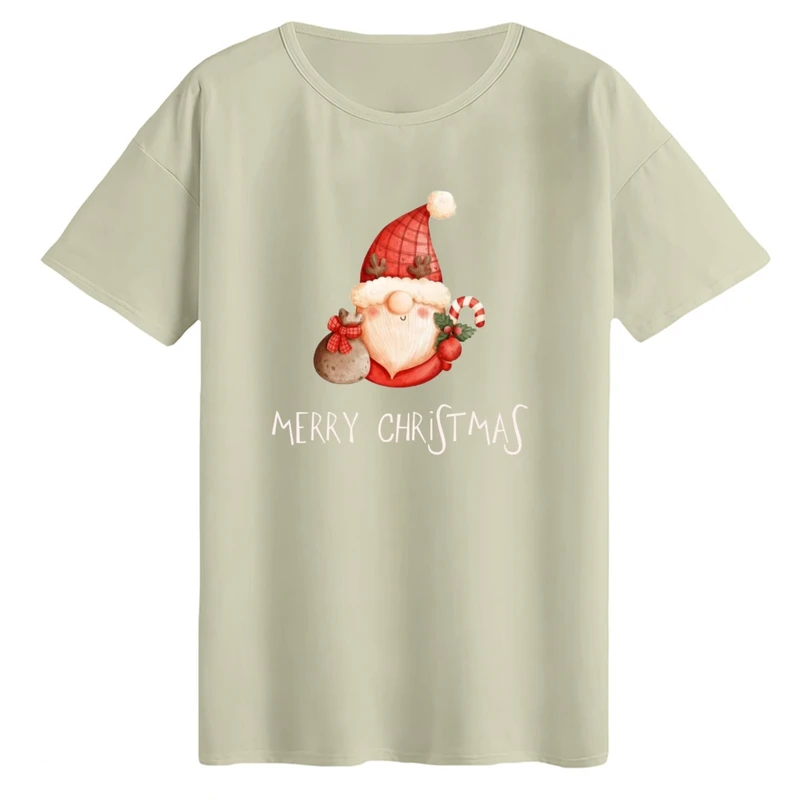 تی‌شرت لانگ آستین کوتاه زنانه مدل بابانوئل کد۱