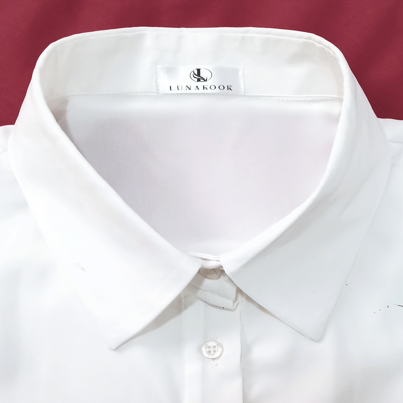 شومیز آستین بلند زنانه لوناکوک مدل یقه ساده