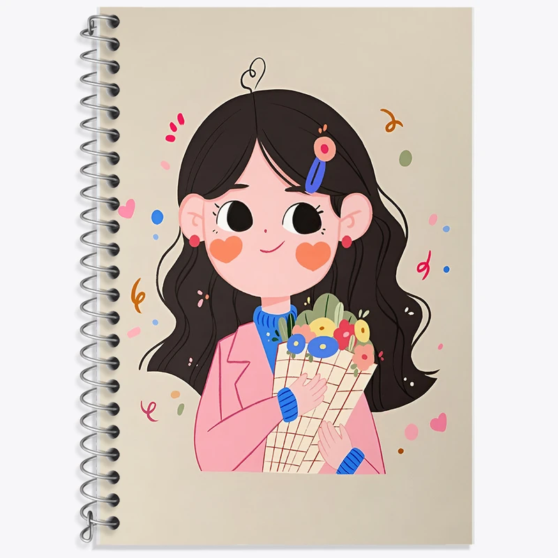 دفتر لغت 50 برگ خندالو طرح دخترانه کد F8376