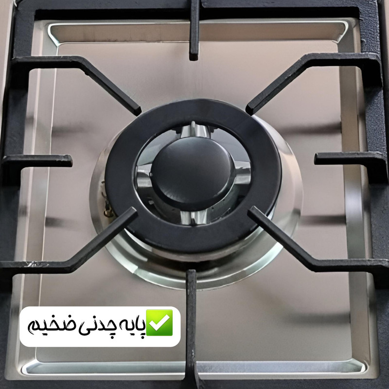 اجاق گاز صفحه‌ای پنج شعله اطلس خزر مدل بدون فر رومیزی توکار 700