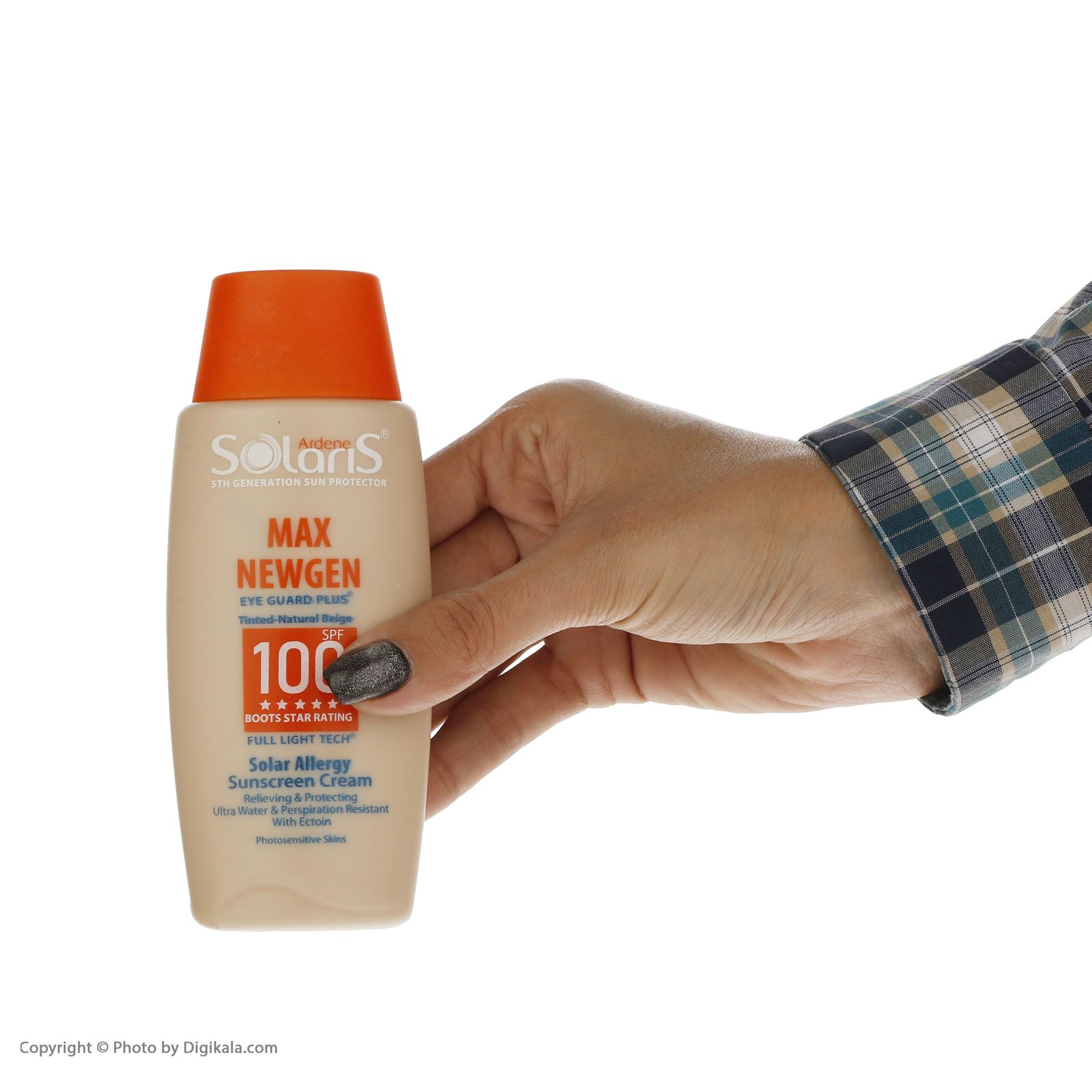 کرم ضد آفتاب رنگی آردن سولاریس SPF100 مدل Max Newgen مناسب پوست های حساس حجم 100 میلی لیتر -  - 5