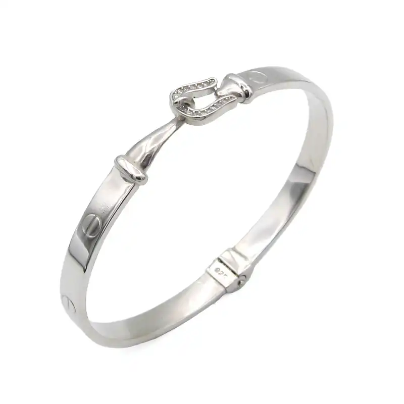 النگو نقره زنانه مانچو مدل نعل کد bs024