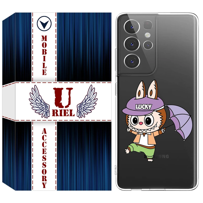 کاور یوریل مدل Clear کد 125 طرح لبوبو مناسب برای گوشی موبایل سامسونگ Galaxy S21 Ultra