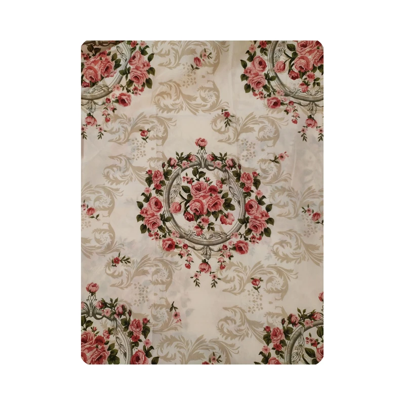 ملحفه پانیذ پود مدل رز کد A102 دو نفره سایز 220x235 سانتی متر