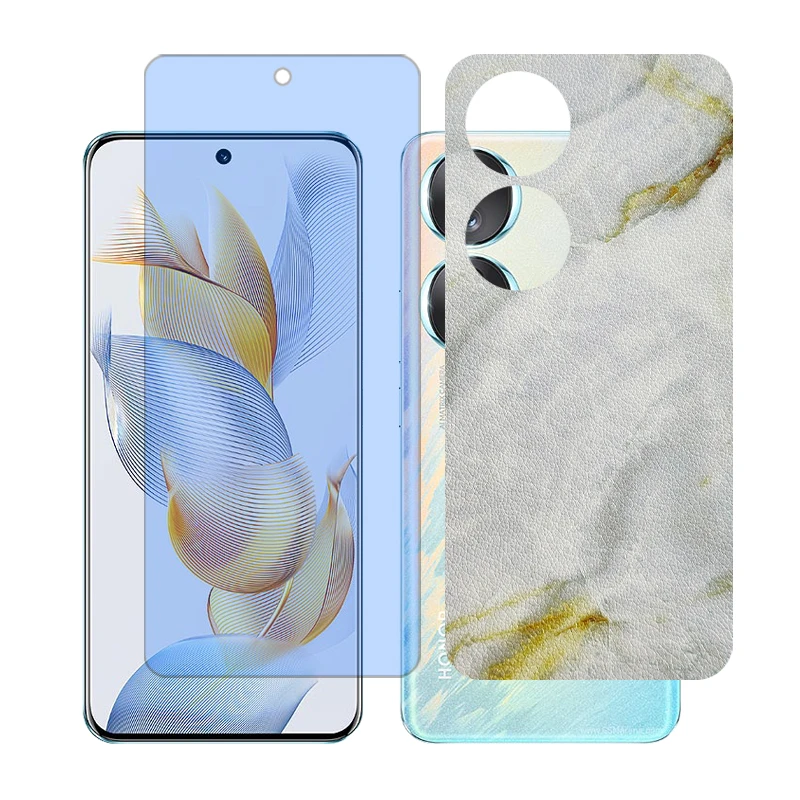 محافظ صفحه نمایش مات آنتی بلو گلس مدل Together مناسب برای گوشی موبایل آنر 70 به همراه برچسب پوششی پشت گوشی