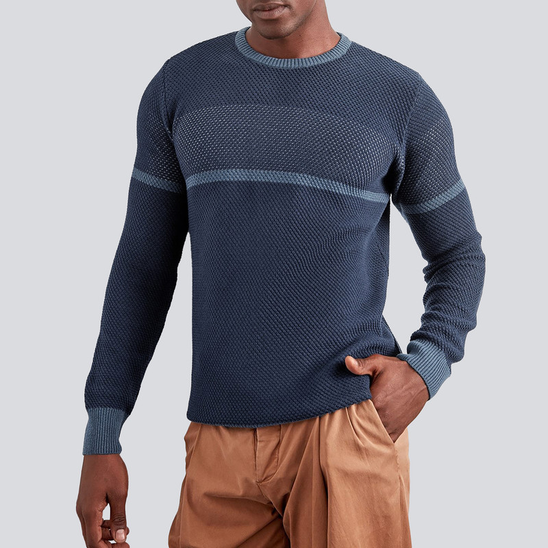 پلیور یقه گرد مردانه مدل 831635108 طرح ترندیول