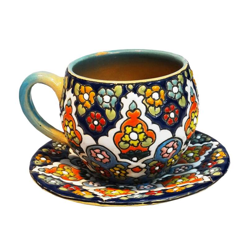 ست فنجان و نعلبکی میناکاری کد SM 16