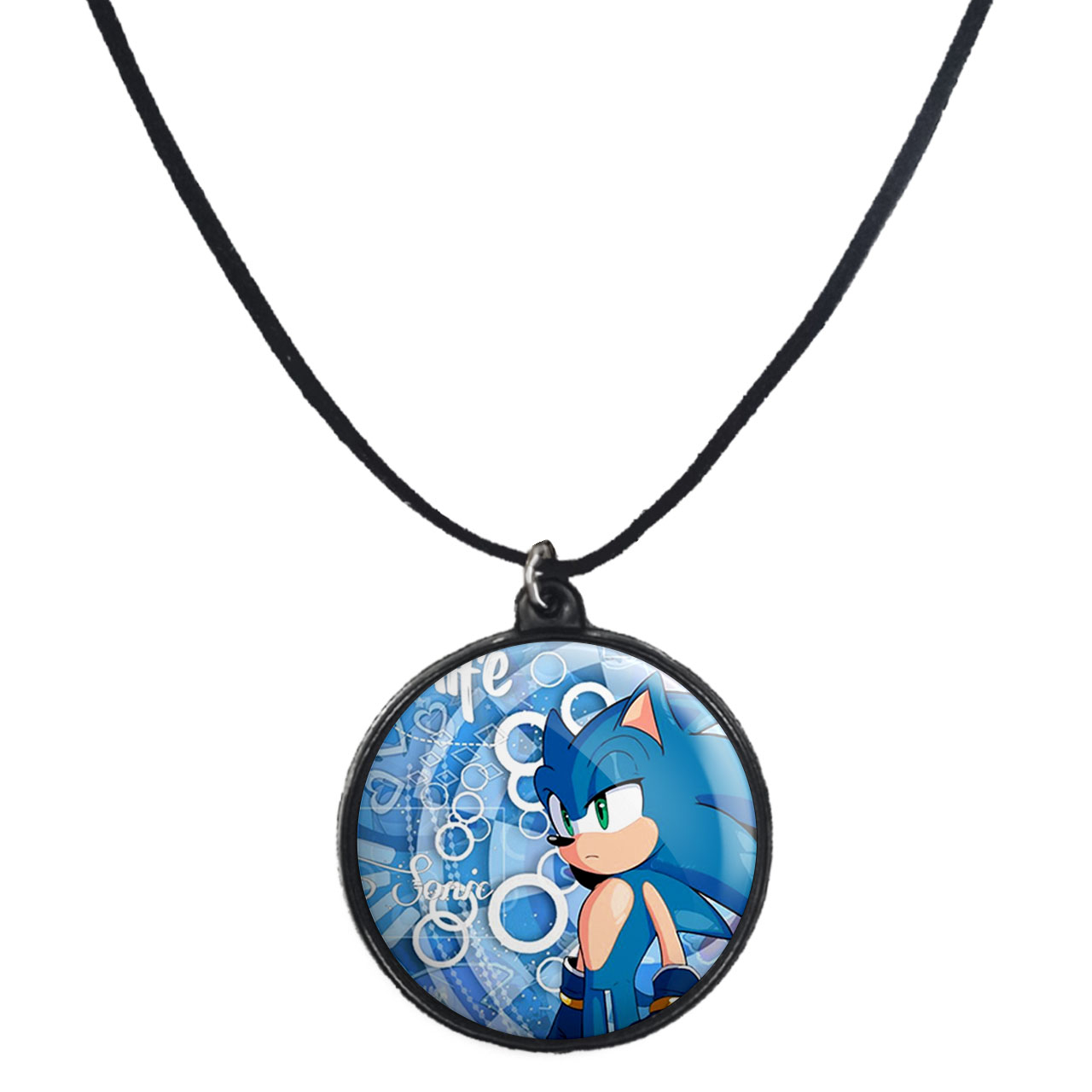 گردنبند پرمانه طرح سونیک کد pmb.14923 مدل دو طرفه