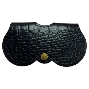 کیف عینک مدل چرم طبیعی بند دار کد KE-004