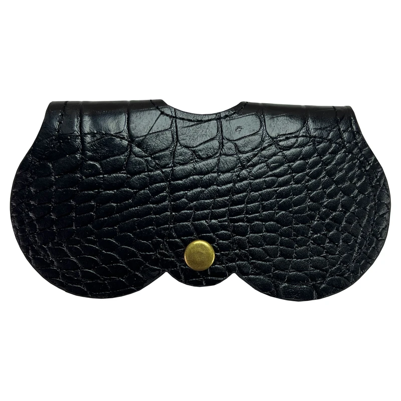 کیف عینک مدل چرم طبیعی بند دار کد KE-004