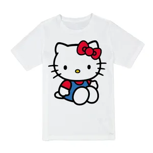 تی شرت دخترانه مدل کیتی کد J87 رنگ سفید