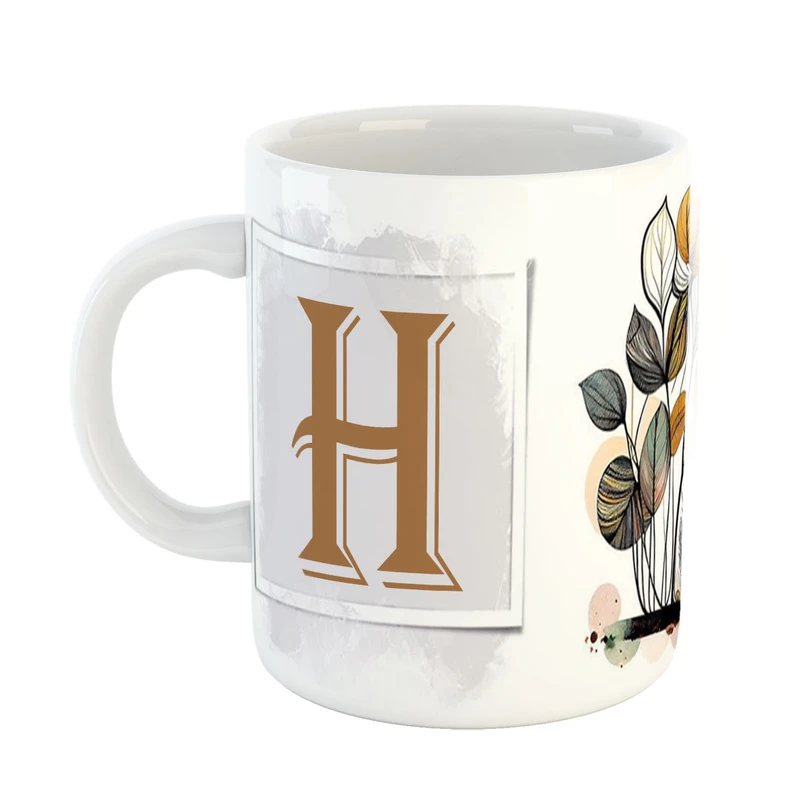 ماگ پاد افرین مدل فانتزی طرح حرف H کد 3