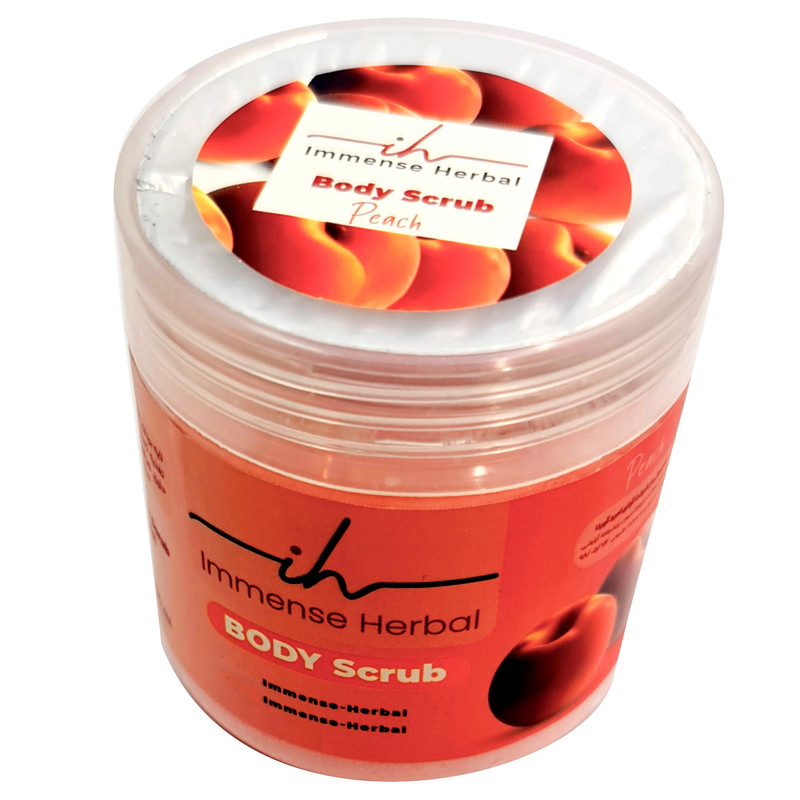 اسکراب لایه بردار پوست ایمنس هربال مدل هلو وزن 320 گرم