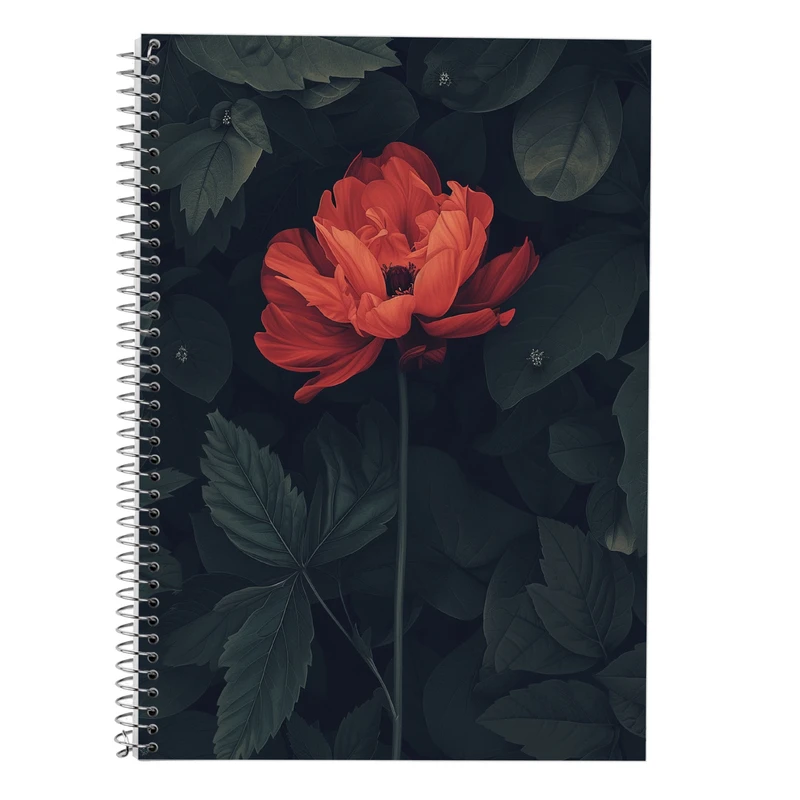 دفتر زبان 50 برگ مدوپد مدل سه خط طرح گل کد DF13857