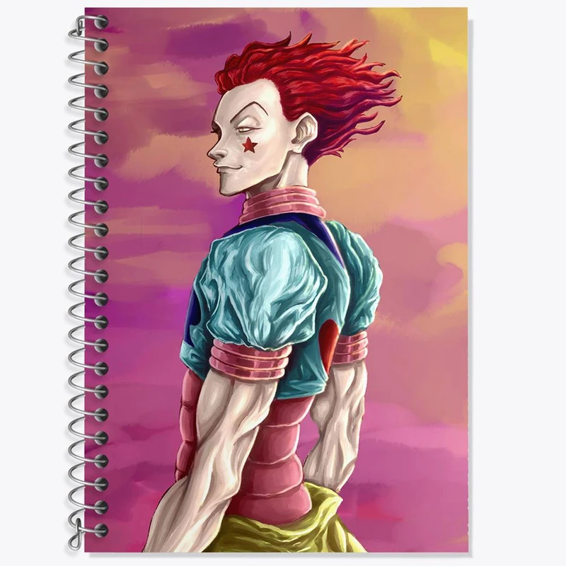 دفتر زبان 50 برگ خندالو مدل دو خط طرح جوکر هیسوکا انیمه هانتر ایکس هانتر Hunter × Hunter کد 11923