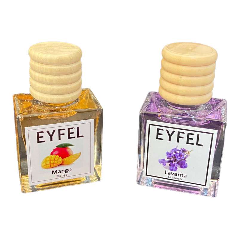 خوشبوکننده خودرو ایفل مدل انبه و لوندر کد Mango-Lavender حجم 10میلی لیتر بسته 2 عددی