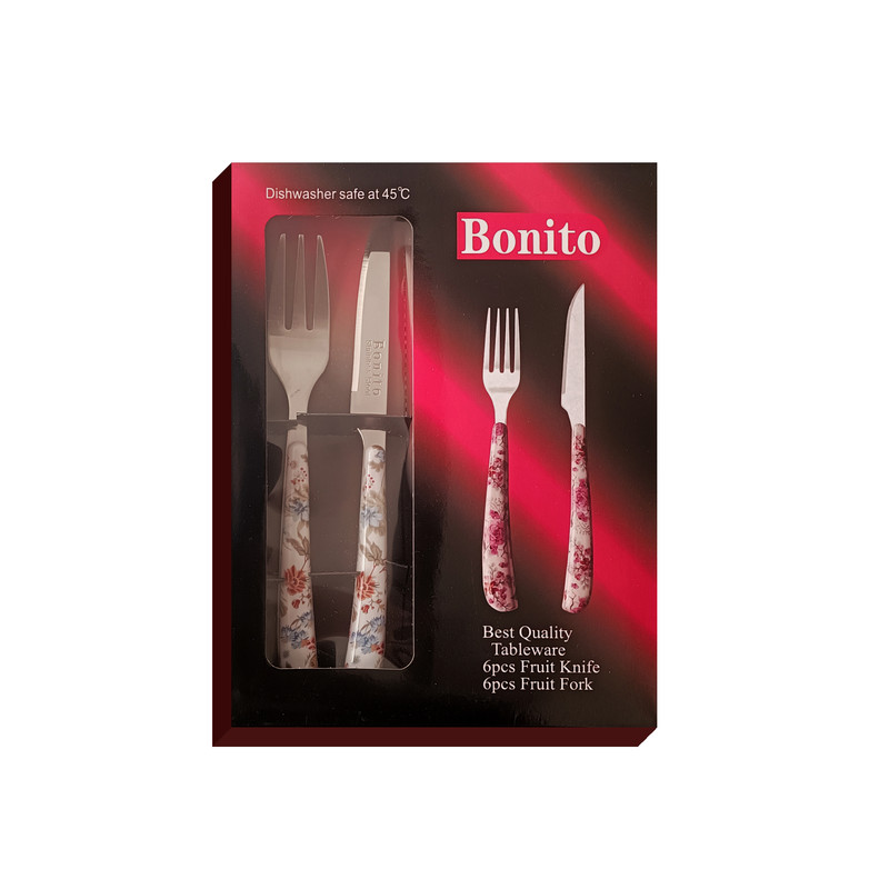 ست کارد و چنگال میوه خوری 12 پارچه بونیتو مدل نیوسیکاس