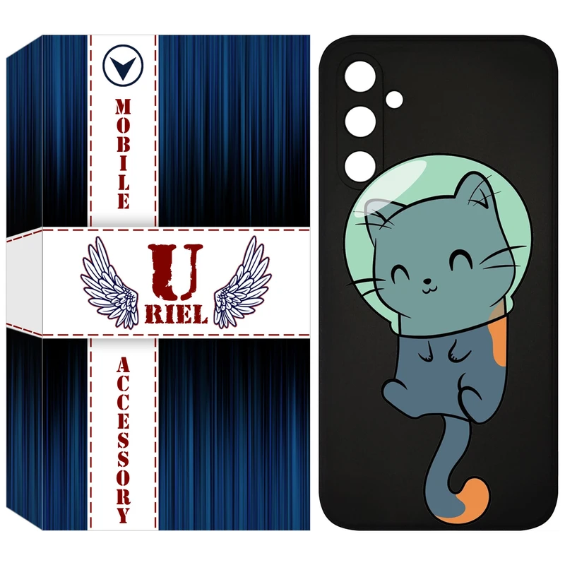 کاور یوریل قاب مدل KSH کد 61 طرح گربه مناسب برای گوشی موبایل سامسونگ Galaxy A54