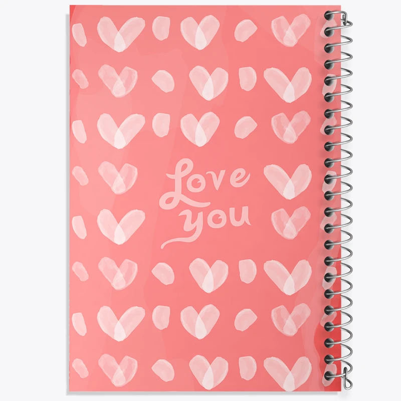 دفتر ژورنال نویسی 50 برگ خندالو مدل نقطه ای طرح Love You کد N862