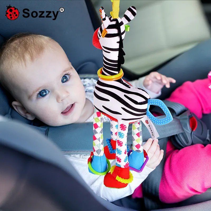 آویز تخت کودک سوزی مدل WLTH22-0445 طرح گورخر