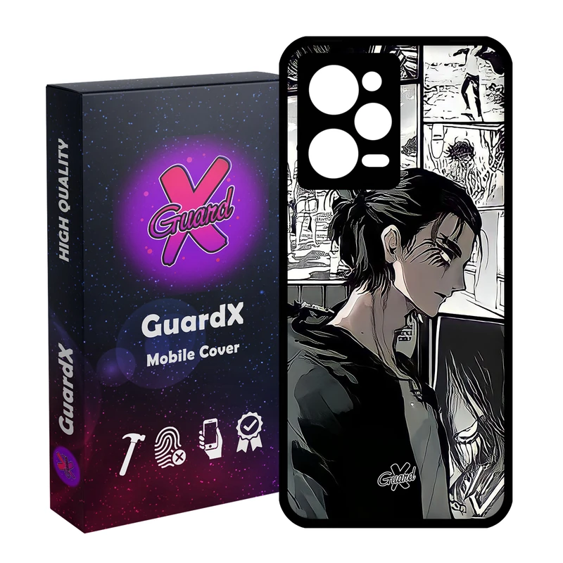 کاور گارد ایکس طرح Eren Yeager Anime مدل Glass10442 مناسب برای گوشی موبایل شیائومی Redmi Note 12 Pro 5G/Poco X5 Pro 5G/Note 12 Pro Pro speed