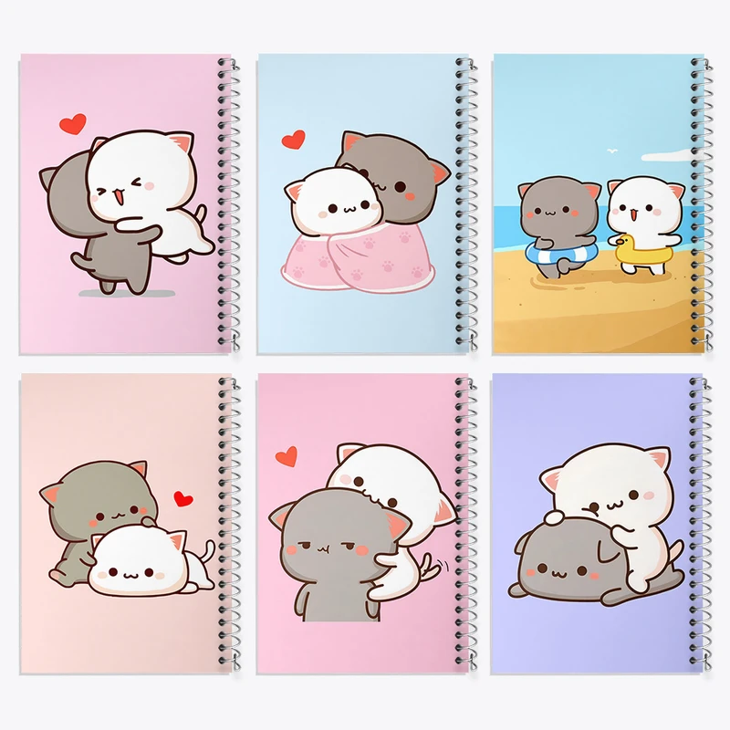 دفتر نقاشی 50 برگ خندالو طرح گربه بامزه کد 474 مجموعه 6 عددی