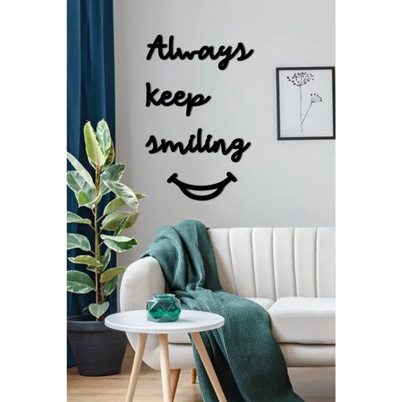 استیکر مدل Always keep smiling کد C25  مجموعه 4 عددی