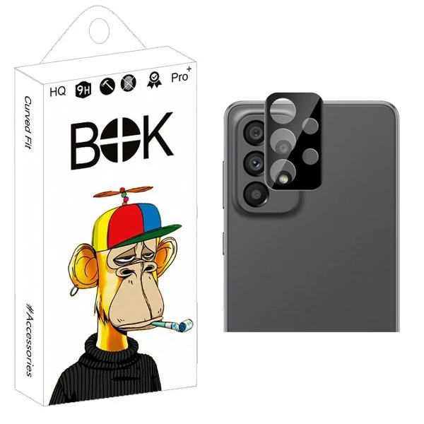 محافظ لنز دوربین بوک مدل 3D-9H مناسب برای گوشی موبایل سامسونگ Galaxy A73 / A23