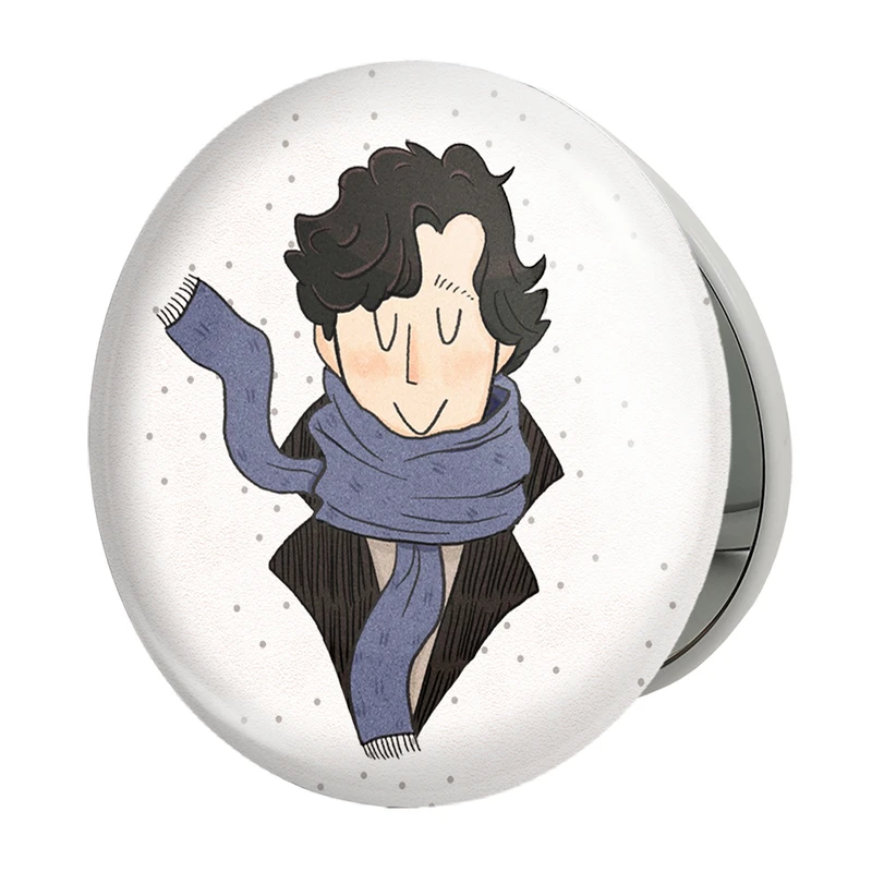 آینه جیبی خندالو طرح شرلوک هولمز Sherlock Holmes مدل تاشو کد 10160 