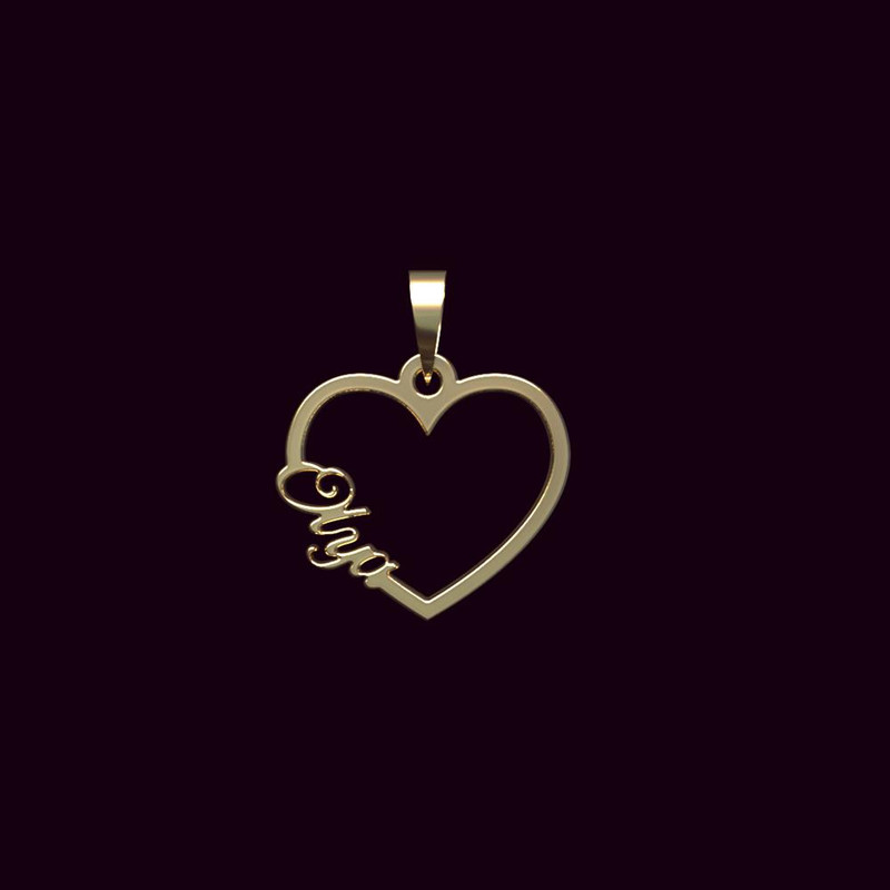 آویز گردنبند طلا 18 عیار زنانه مدوپد مدل اسم علیا olya کد PB1-10480