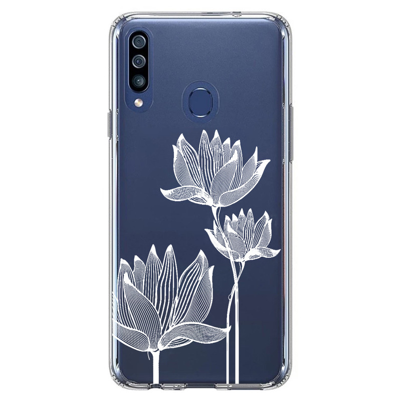 کاور مگافون طرح گل مدل C47-W مناسب برای گوشی موبایل سامسونگ Galaxy A60 / M40